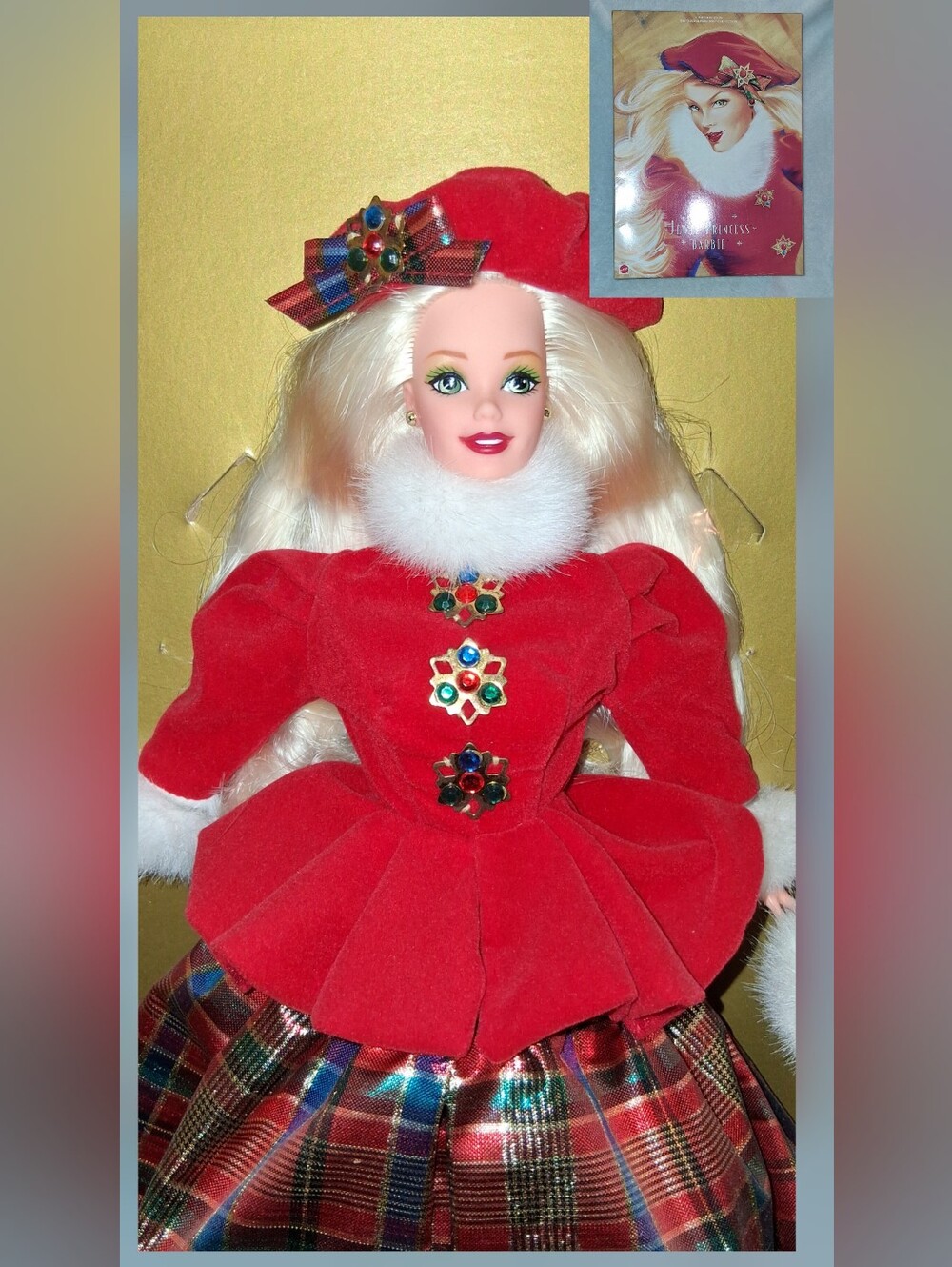 NIB 1996 Jewel Princess Barbie Doll Winter Princess Collection Mattel 15826